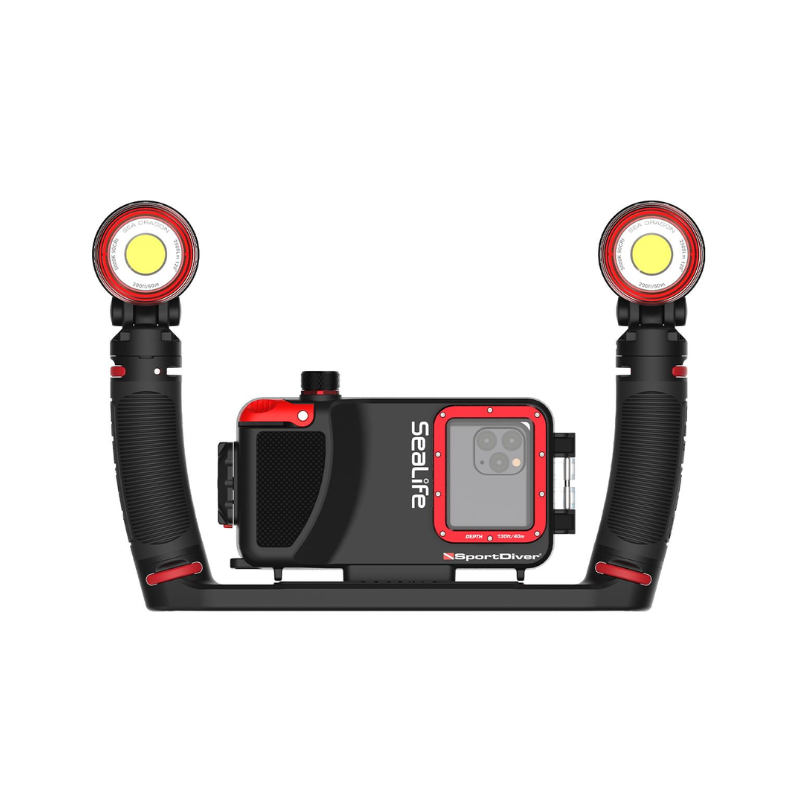 Sealife Flex-Connect Dual Tray – Vassoio Doppio Per Fotografia Subacquea, Monta Due Flash O Luci, Attacco Treppiede 1/4-20
